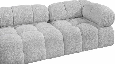 Niya Grey Boucle Fabric Modular Sectional Sec7C