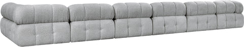 Niya Grey Boucle Fabric Modular Sectional Sec7C