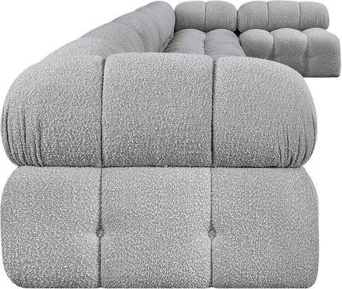 Niya Grey Boucle Fabric Modular Sectional Sec7C