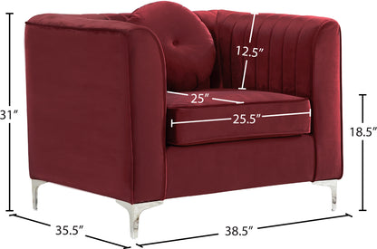 Armani Burgundy Velvet Chair C