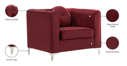 Armani Burgundy Velvet Chair C