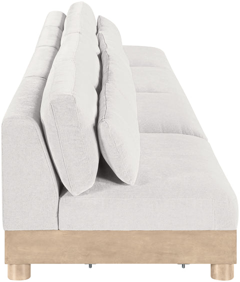 Kira 160" Cream Chenille Fabric Upholstered Modular Sofa, 4-Piece