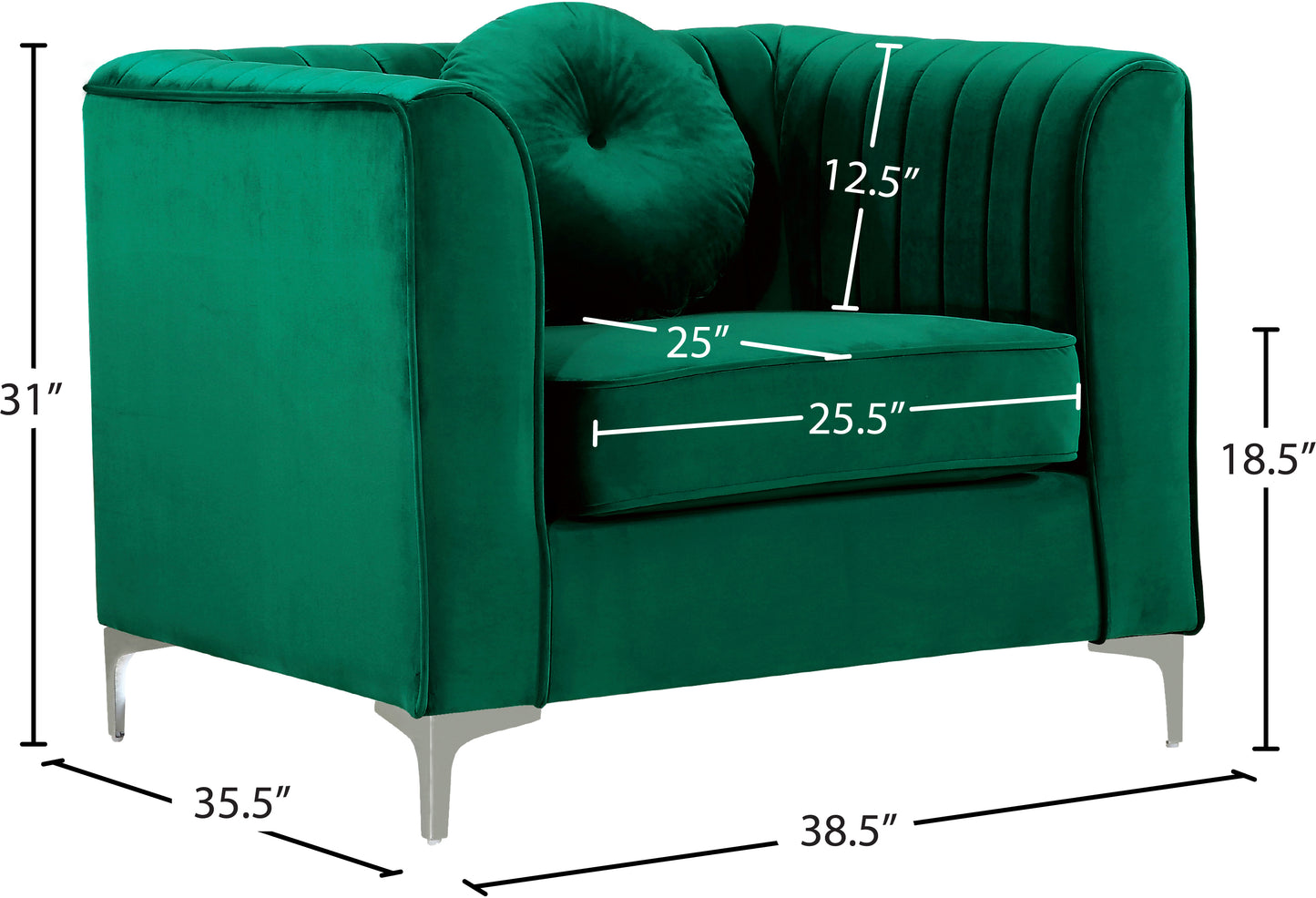 armani green velvet chair c