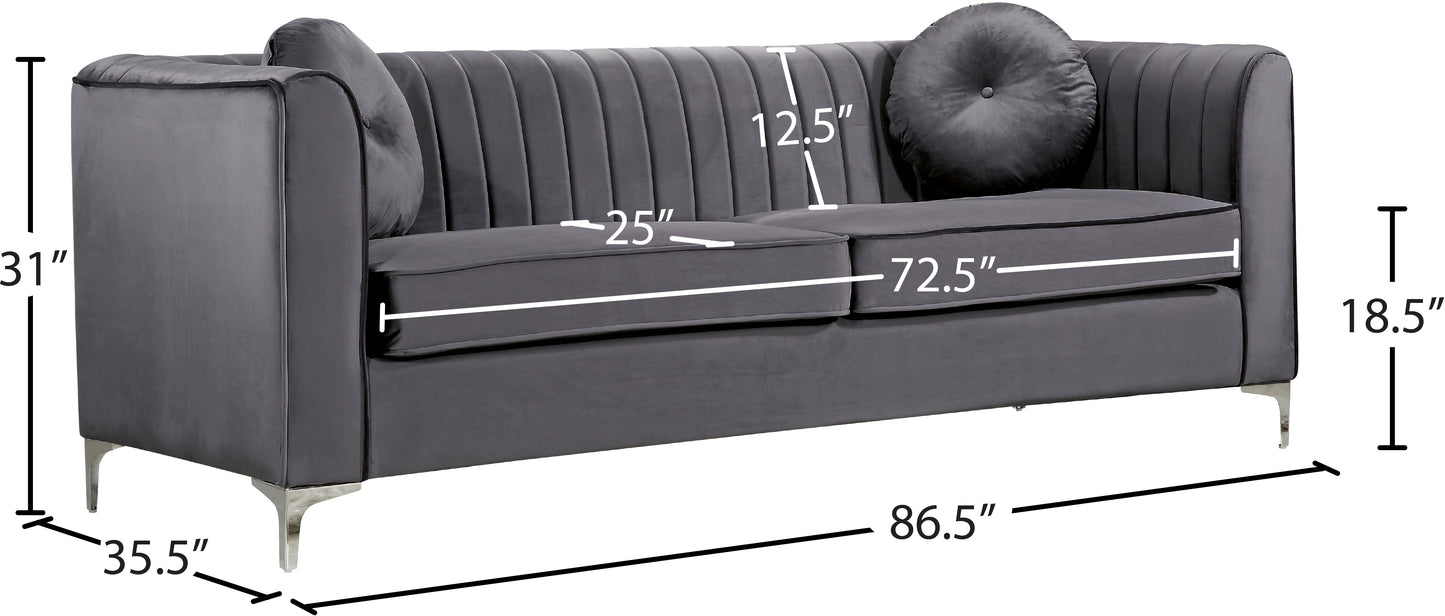 armani grey velvet sofa s