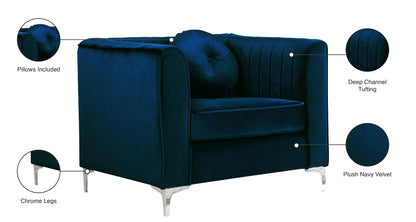 Armani Navy Velvet Chair C