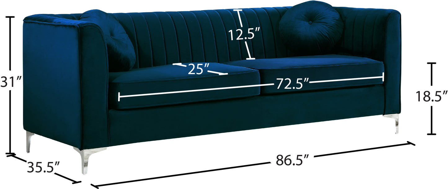 armani navy velvet sofa s