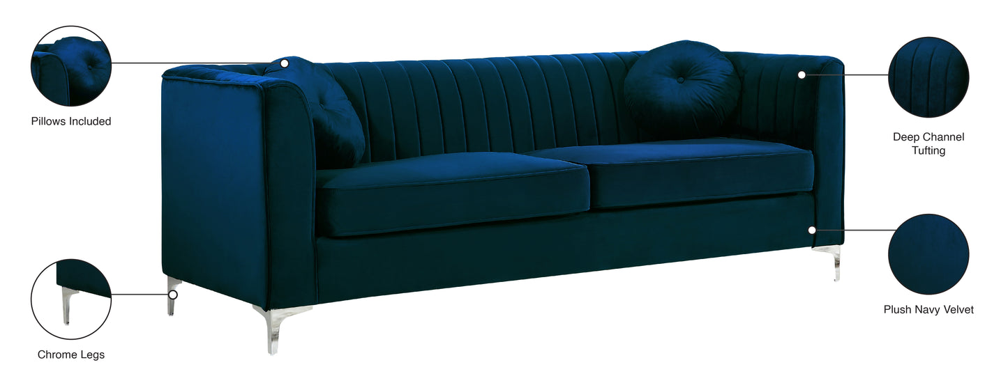 armani navy velvet sofa s