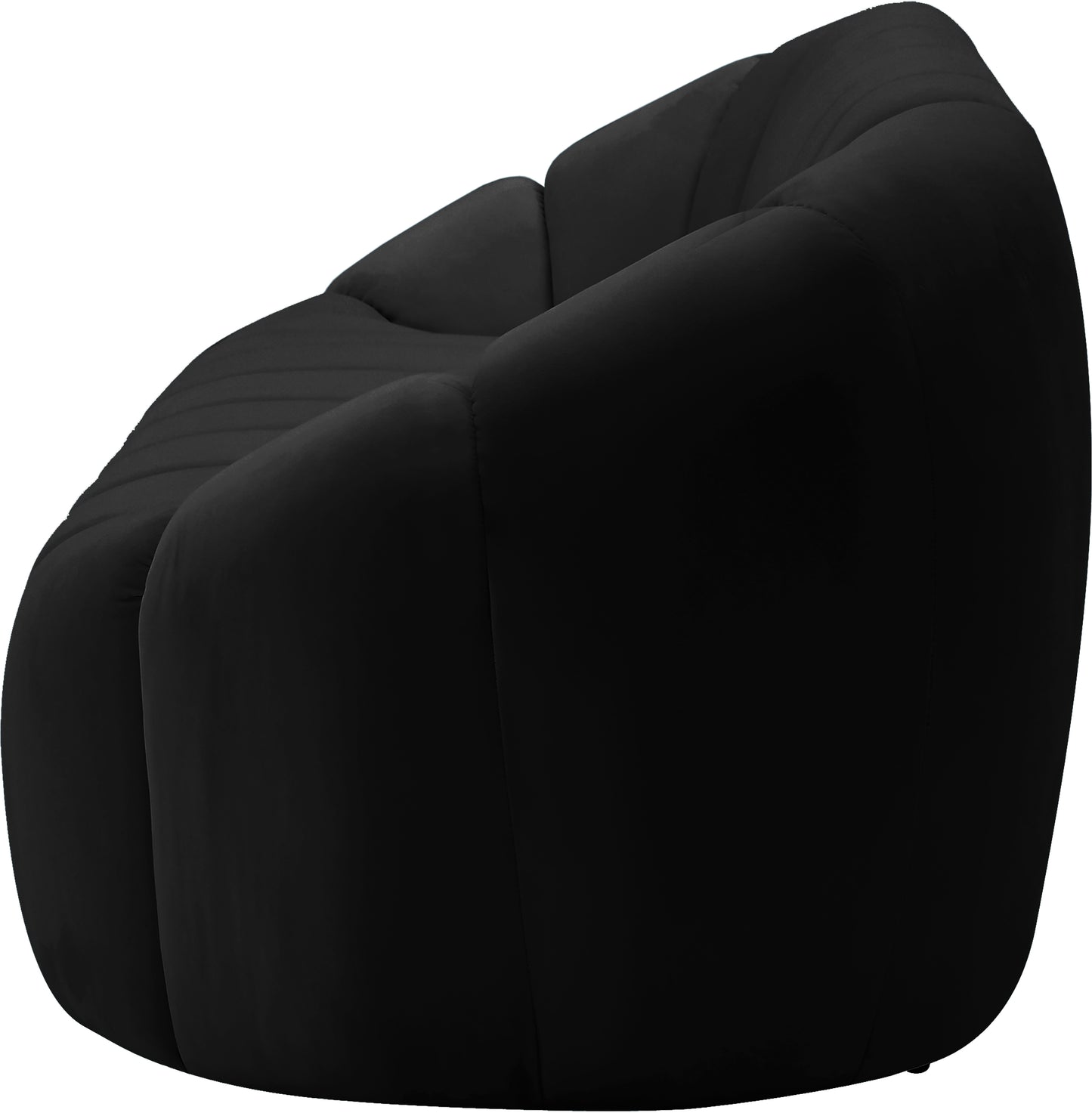 marcello black velvet loveseat l