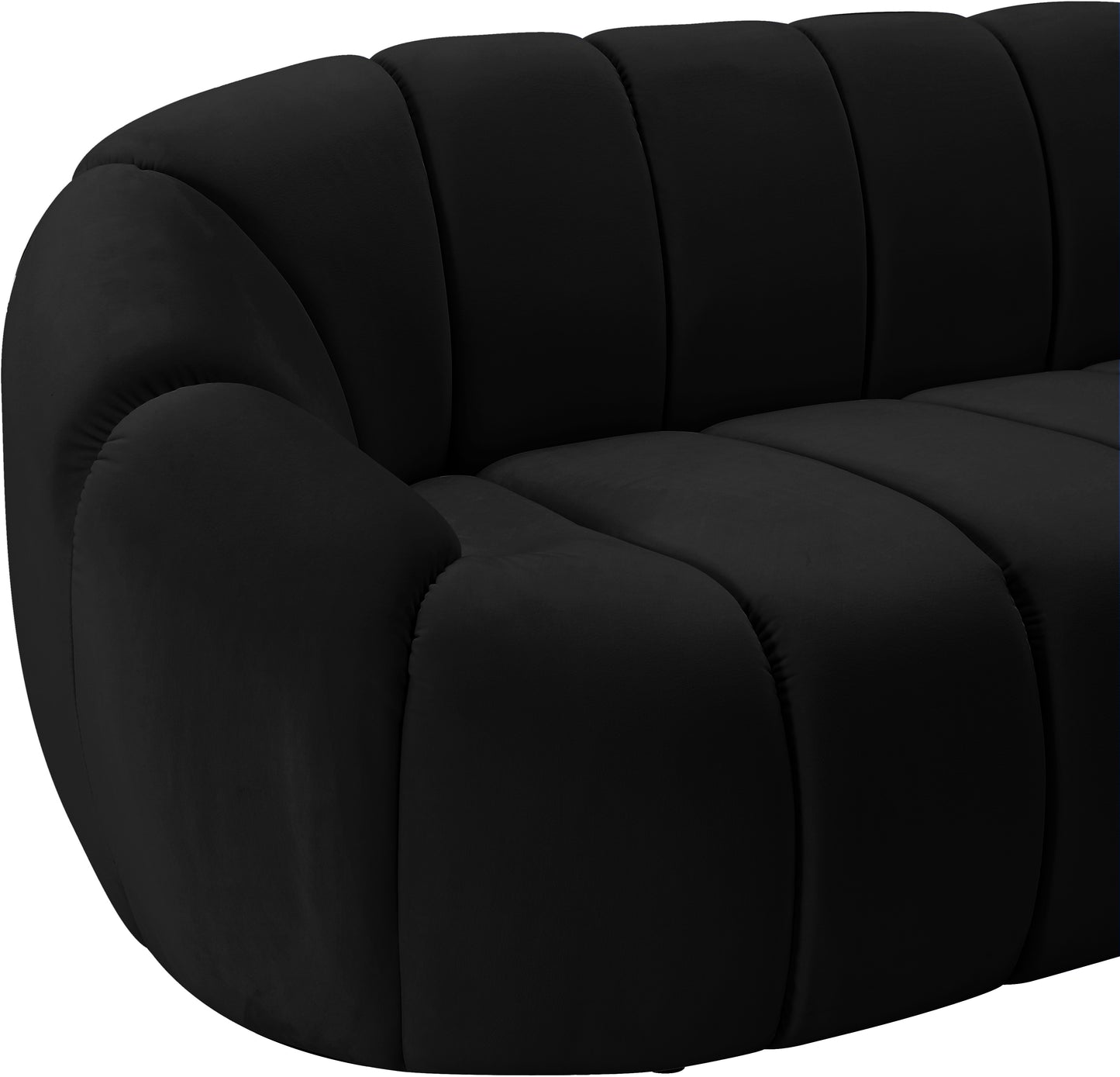 marcello black velvet loveseat l