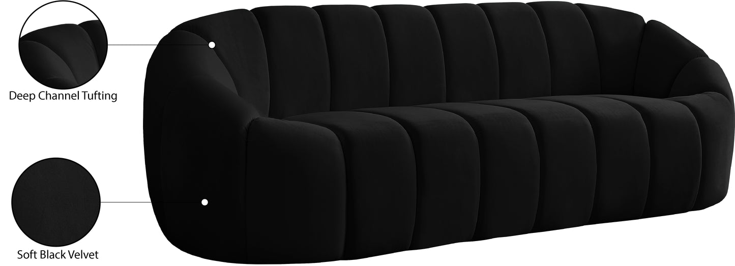 marcello black velvet sofa s