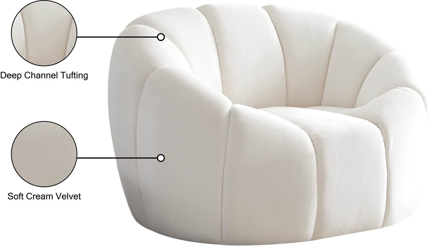 marcello cream velvet chair c