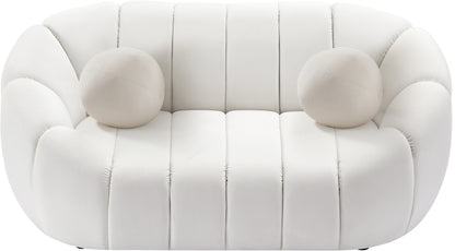 Marcello Cream Velvet Loveseat L