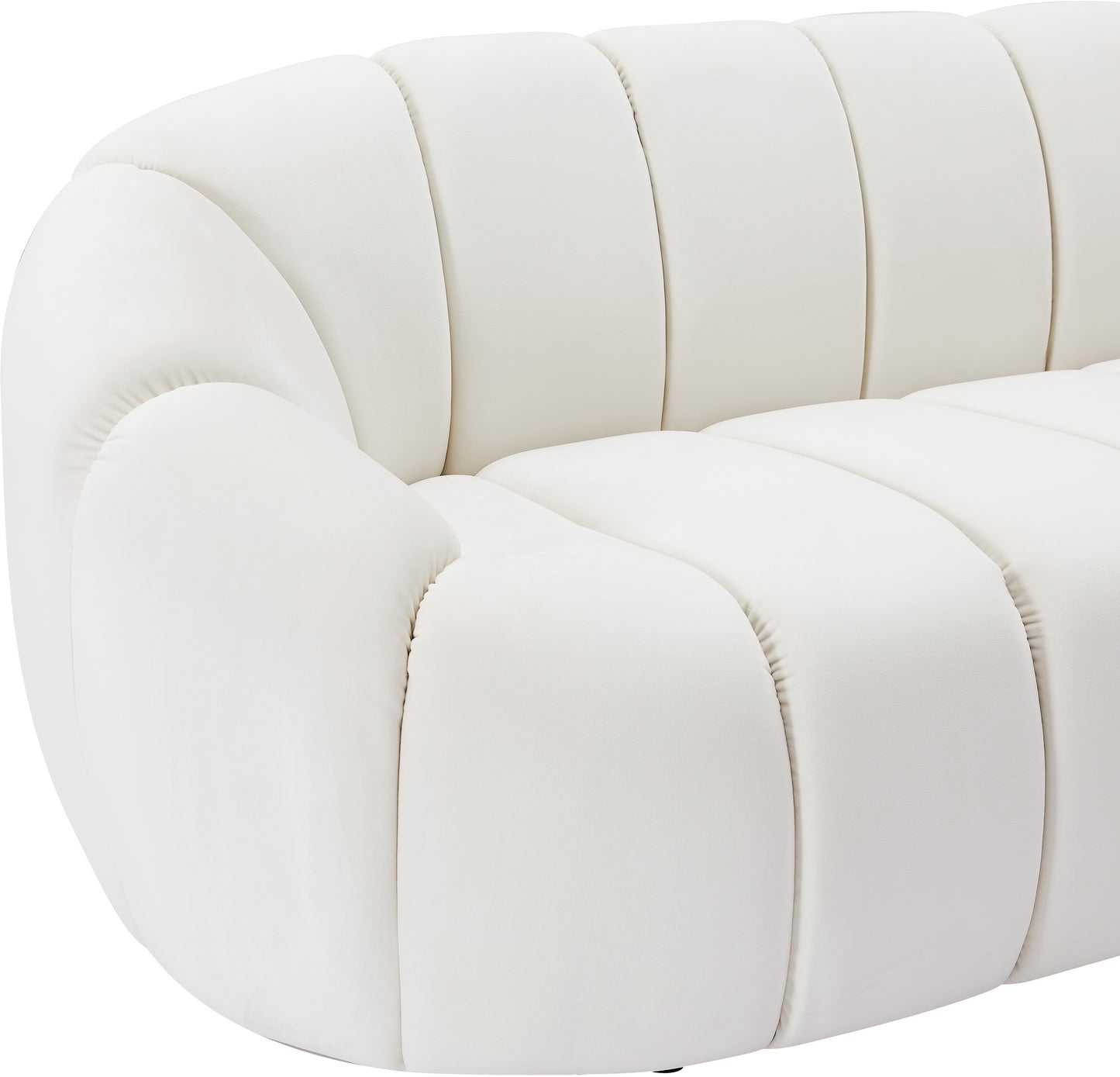 marcello cream velvet loveseat l