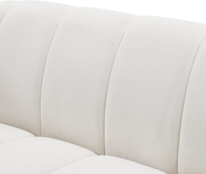 Marcello Cream Velvet Loveseat L