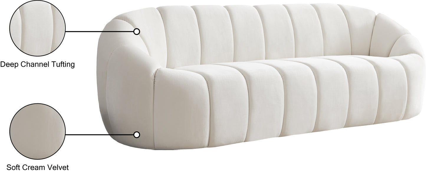 marcello cream velvet sofa s