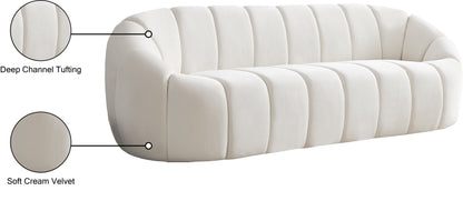 Marcello Cream Velvet Sofa S