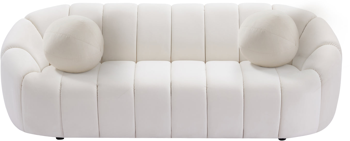 marcello cream velvet sofa s