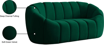 Marcello Green Velvet Loveseat L