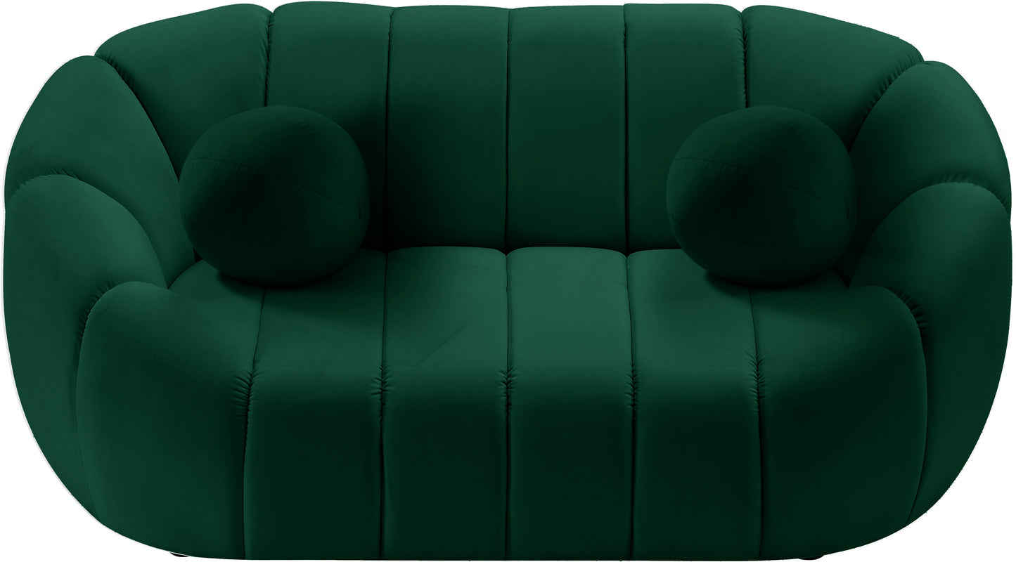 marcello green velvet loveseat l