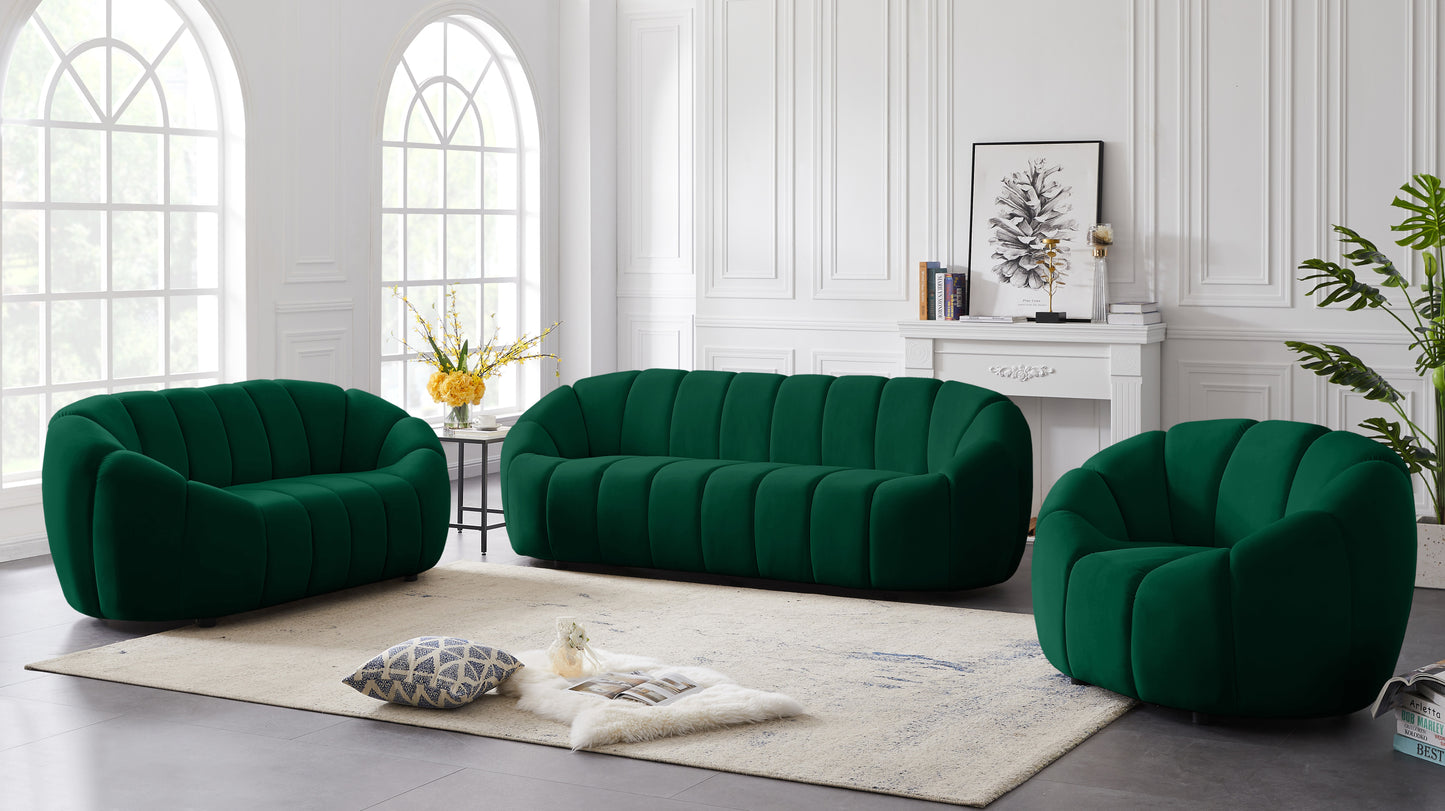 marcello green velvet loveseat l