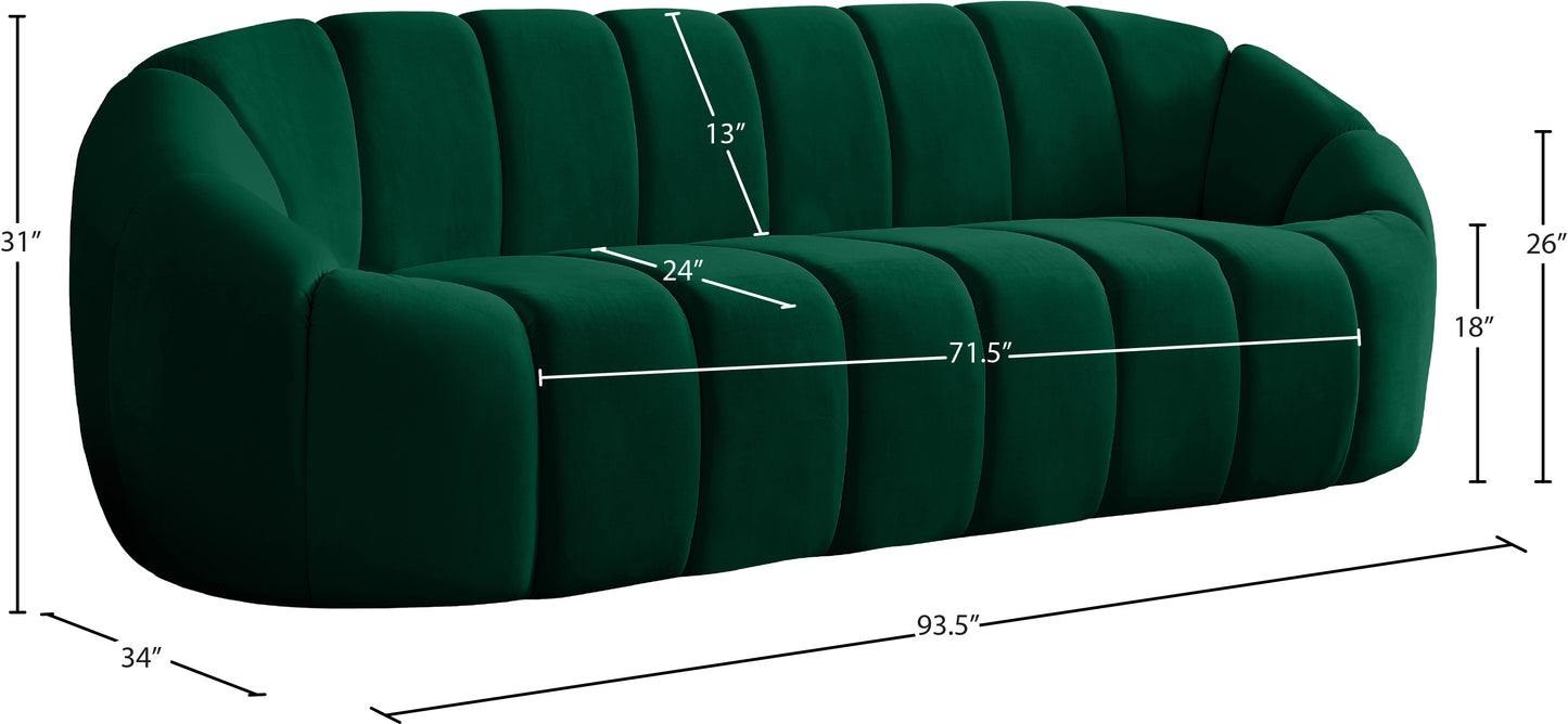 marcello green velvet sofa s