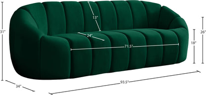 Marcello Green Velvet Sofa S