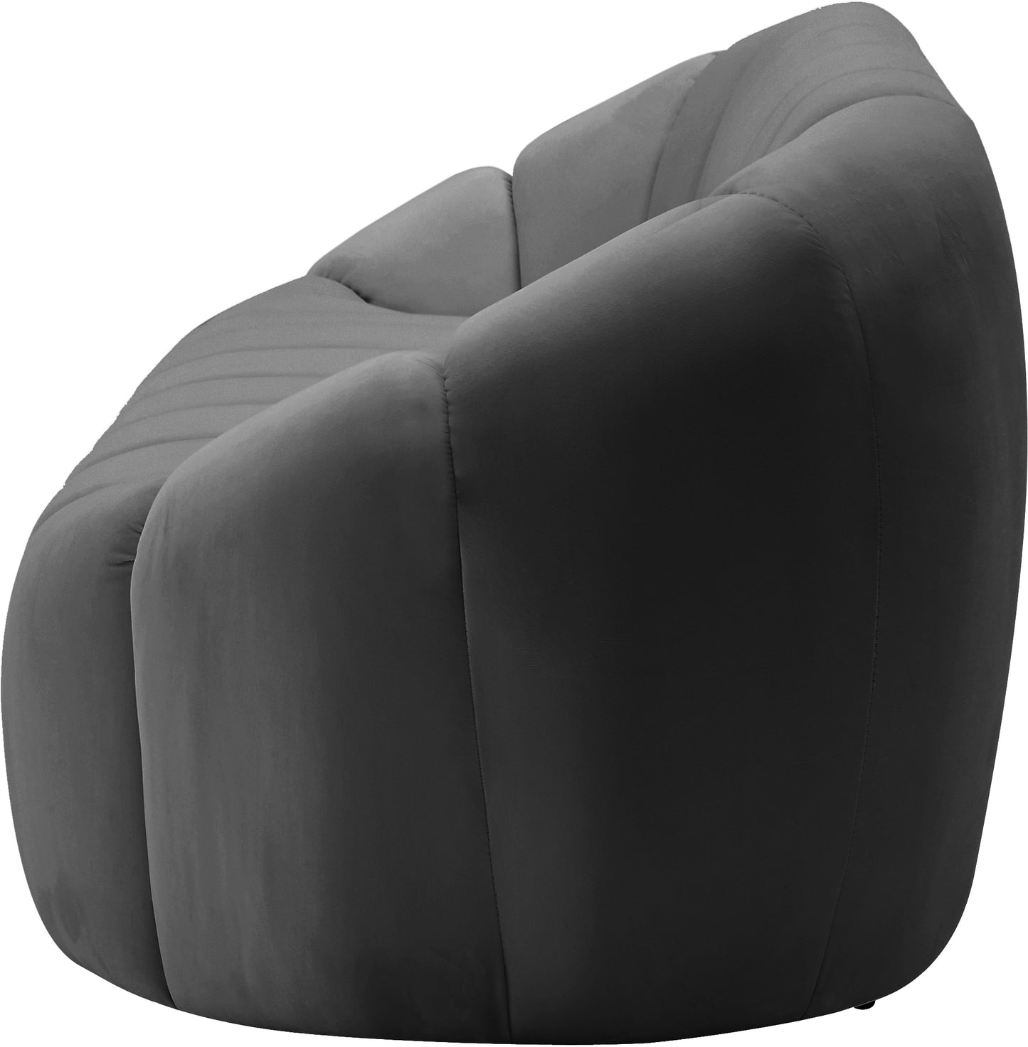 marcello grey velvet loveseat l