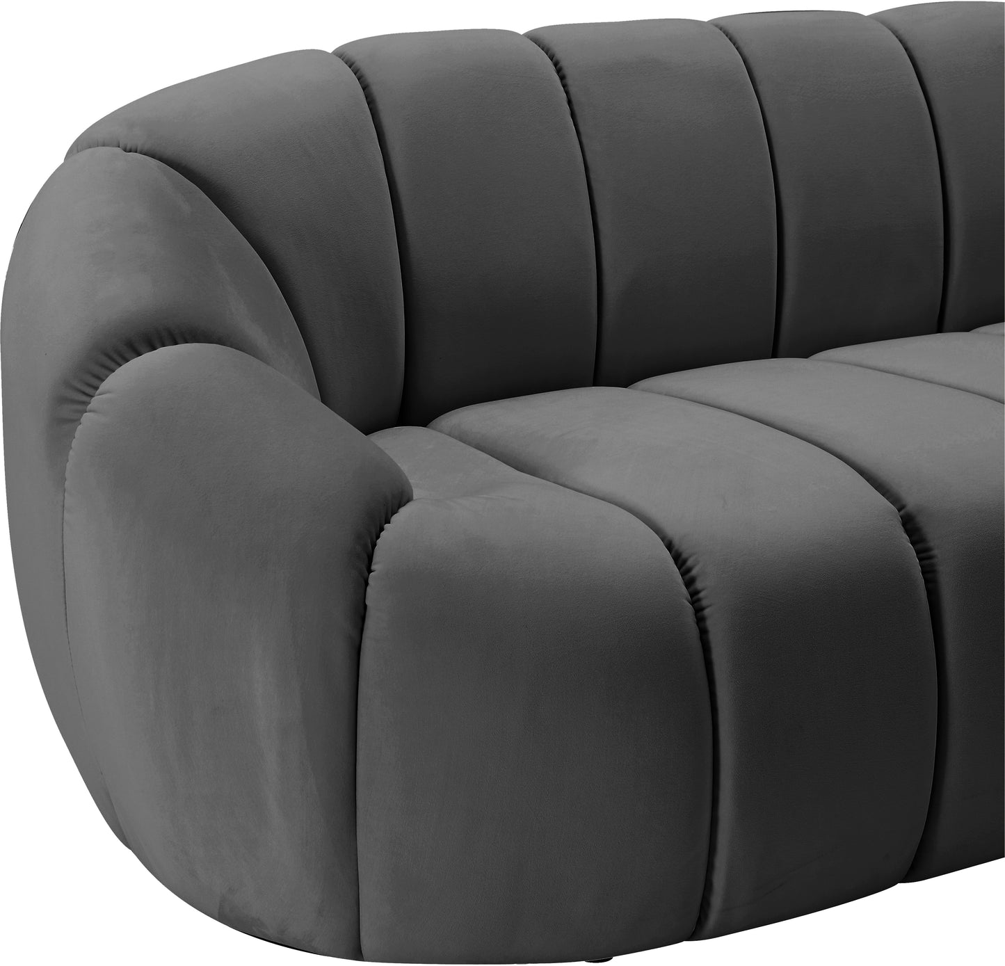 marcello grey velvet loveseat l