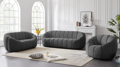 Marcello Grey Velvet Loveseat L