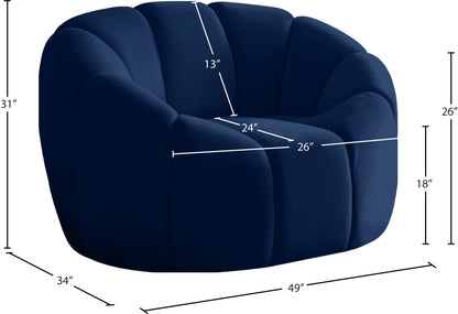 Marcello Navy Velvet Chair C