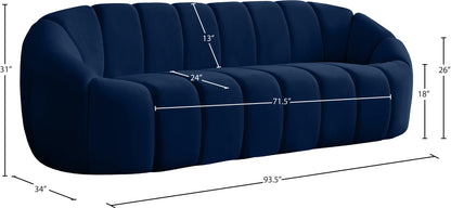 Marcello Navy Velvet Sofa S