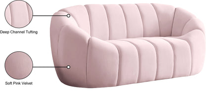 Marcello Pink Velvet Loveseat L