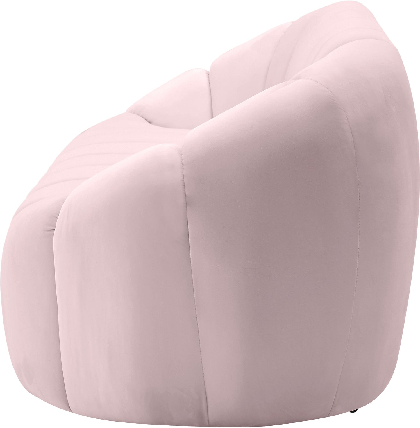 marcello pink velvet loveseat l