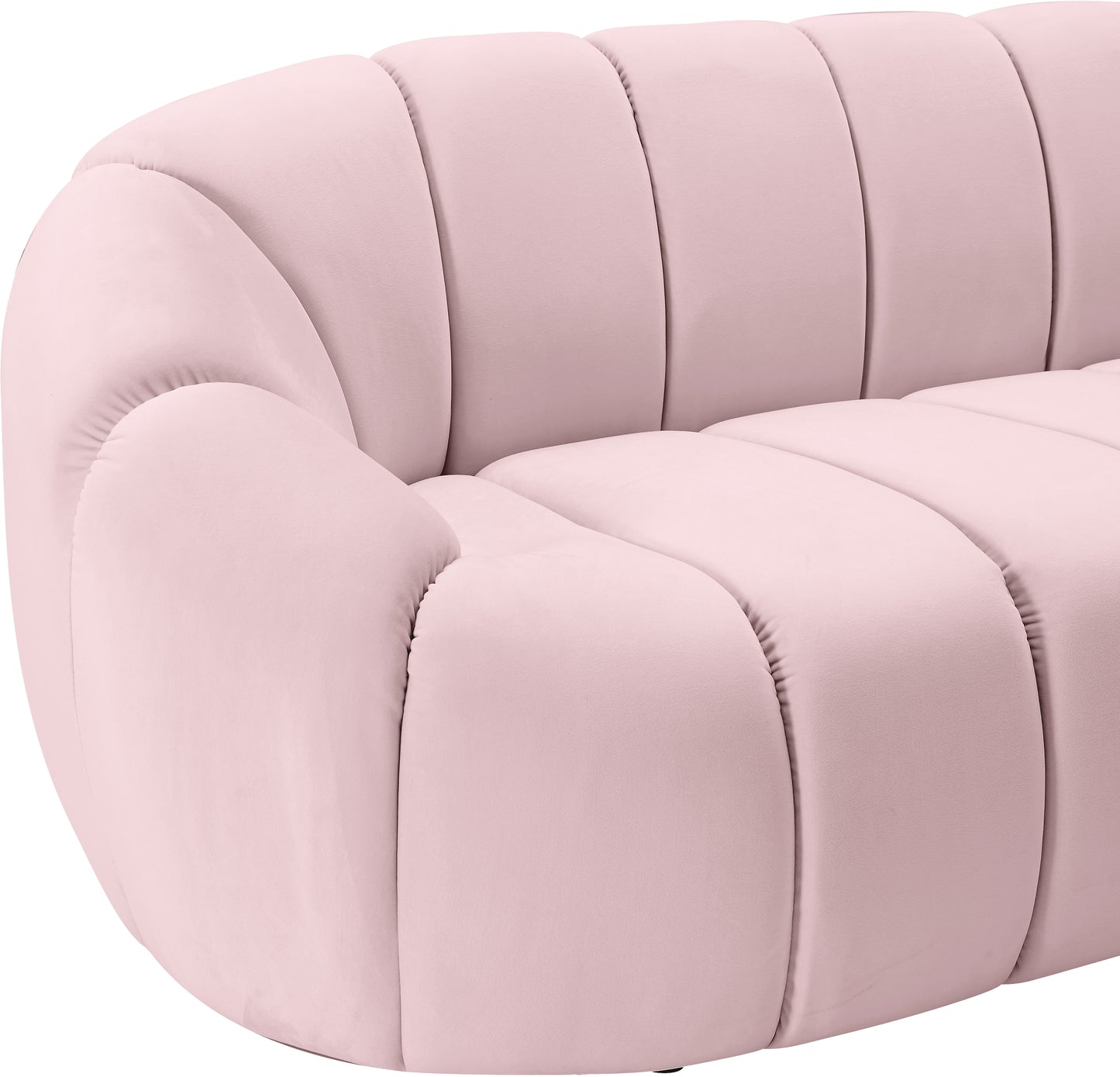 marcello pink velvet loveseat l