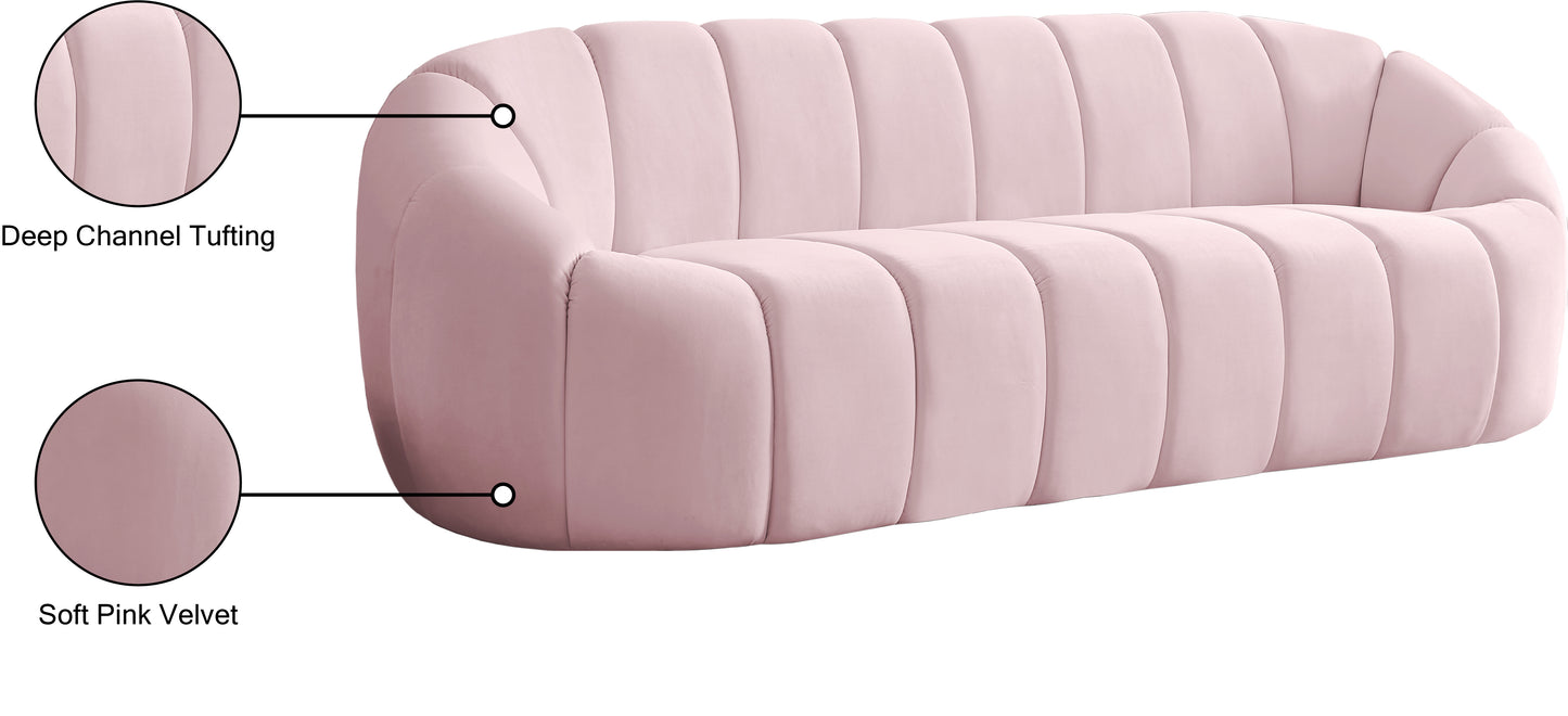 marcello pink velvet sofa s