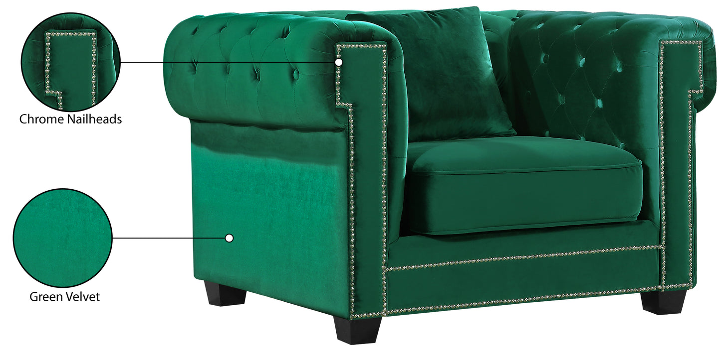 theo green velvet chair c