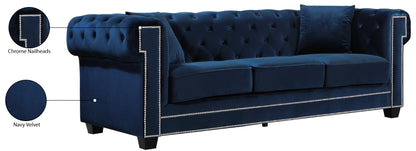 Theo Navy Velvet Sofa S