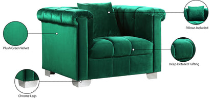 Rivet Green Velvet Chair C