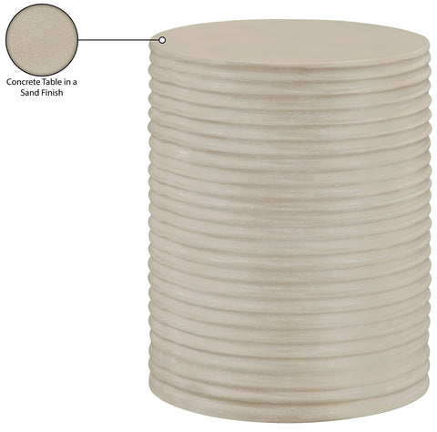 Monroe Beige Concrete Indoor/Outdoor End Table, 1 Piece