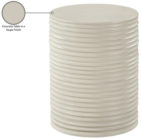 Monroe Taupe Concrete Indoor/Outdoor End Table, 1 Piece