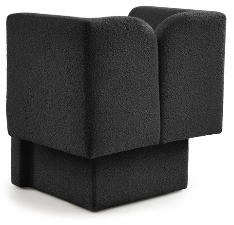 Arden Black Boucle Fabric Upholstered Chair, 1 Piece