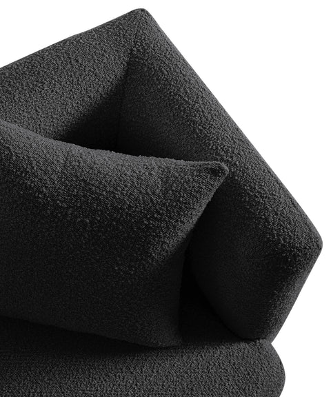 Arden Black Boucle Fabric Upholstered Chair, 1 Piece
