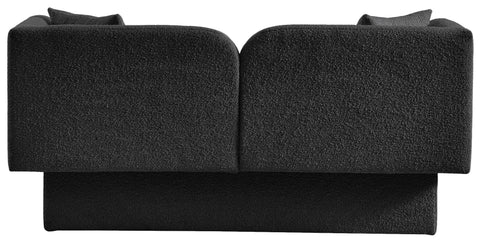 Arden 68" Black Boucle Fabric Upholstered Loveseat, 1 Piece