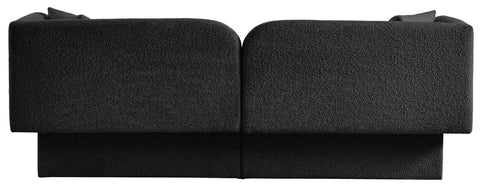 Arden 91" Black Boucle Fabric Upholstered Sofa, 1 Piece