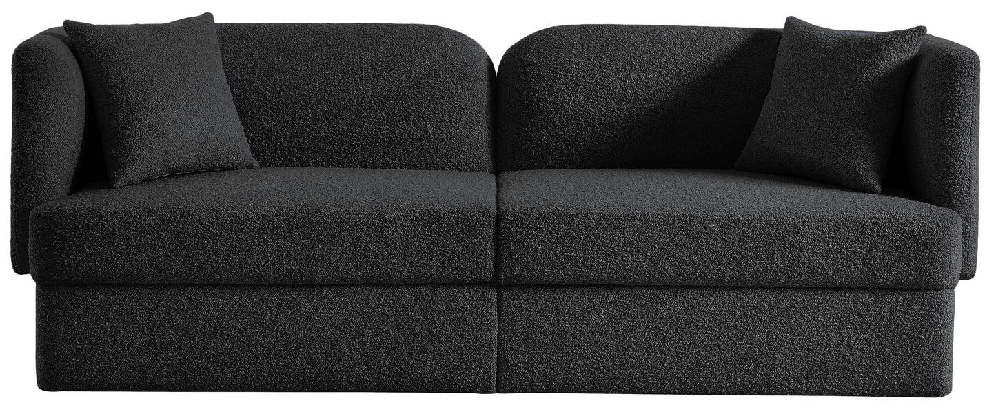 manchester black boucle fabric sofa s