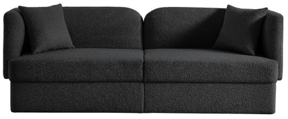 Manchester Black Boucle Fabric Sofa S