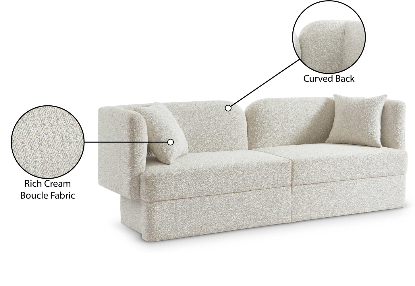 manchester cream boucle fabric sofa s