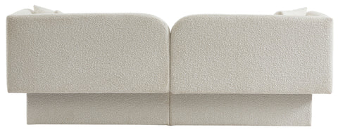 Arden 91" Cream Boucle Fabric Upholstered Sofa, 1 Piece