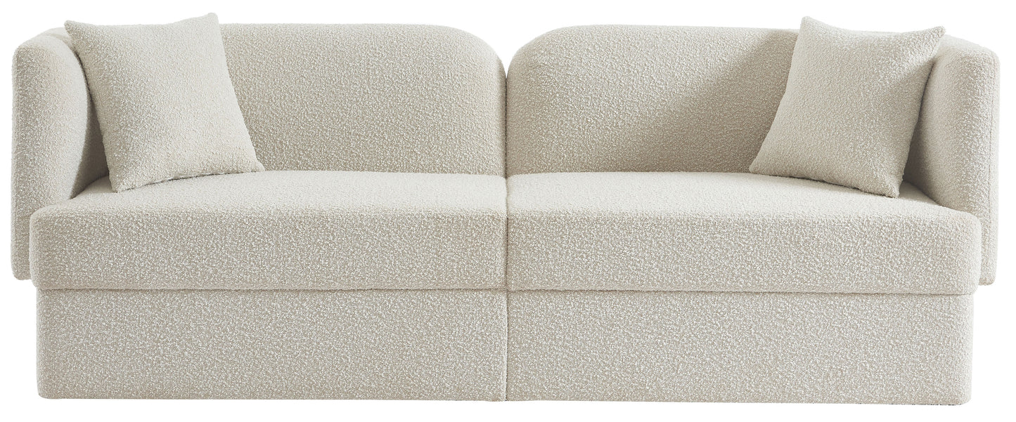 manchester cream boucle fabric sofa s