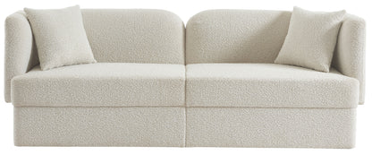 Manchester Cream Boucle Fabric Sofa S